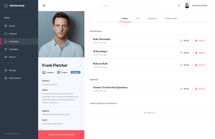 A candidate profile