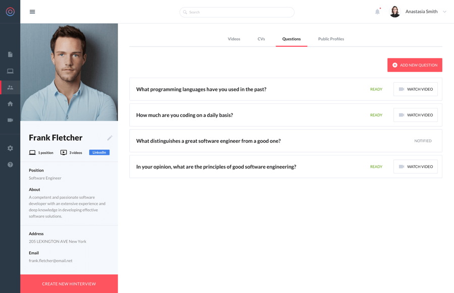 A candidate profile