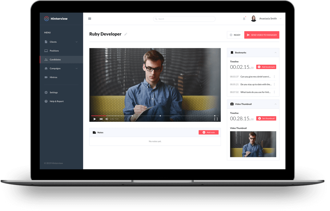 A video interview session