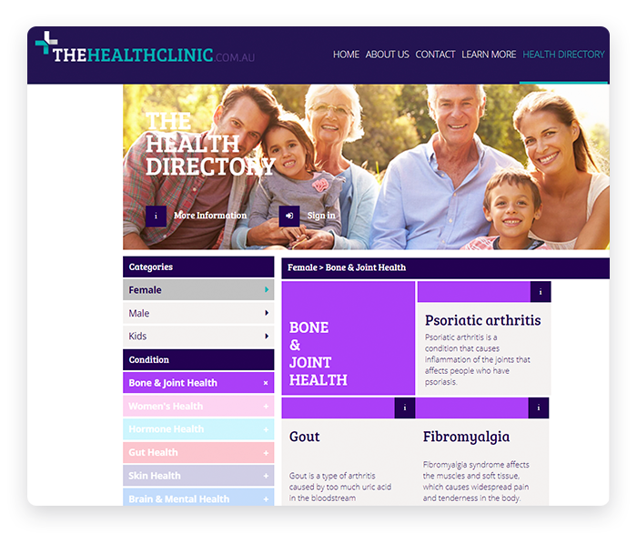 TheHealthClinic Web Project Screenshots TheHealthClinic Web Screenshots