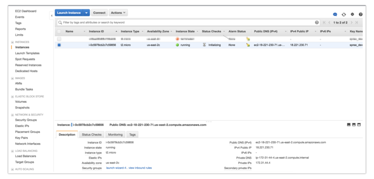 Instance Dashboard