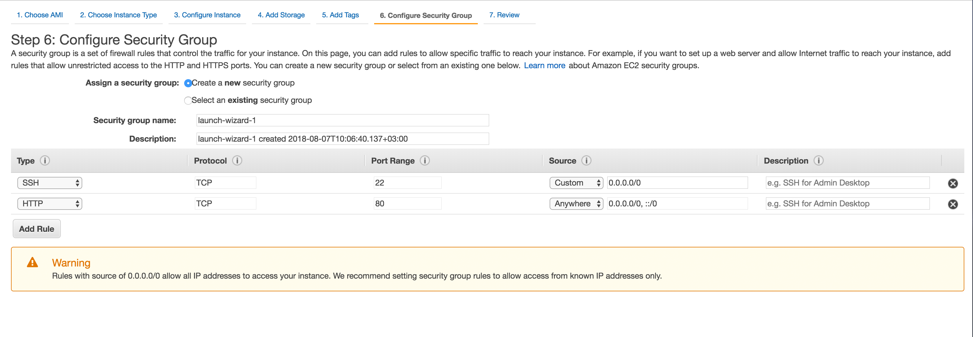 Configure Security Groups